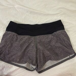 Lululemon speed up shorts - Gray/Black